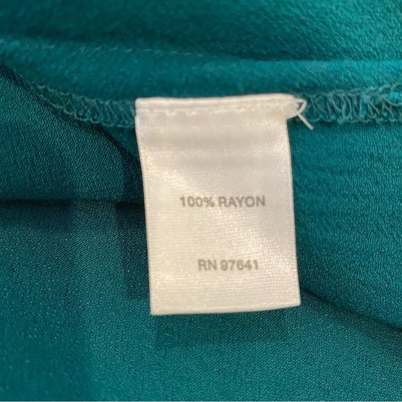 J Jill Shirt Women's Medium Dark Green Tunic Flowy Button Classic Top Blouse - Picture 6 of 7